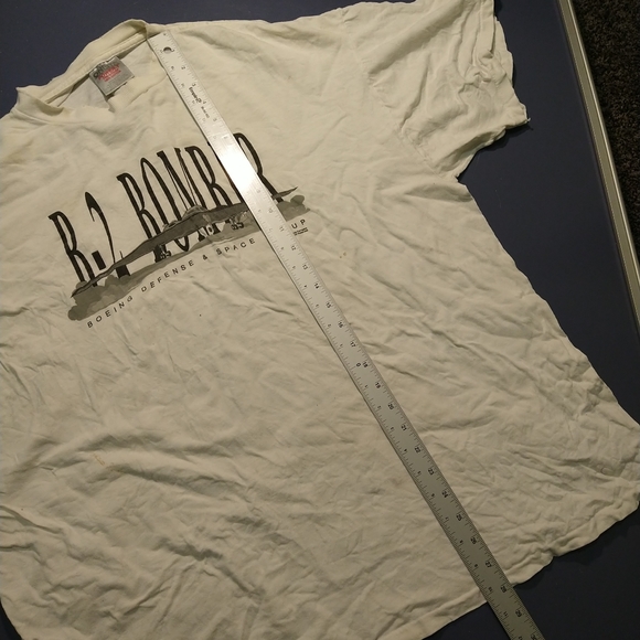 '92 VTG Boeing B-2 Bomber T-shirt XXL Measurement Oneita USA made single stitch - Picture 7 of 8